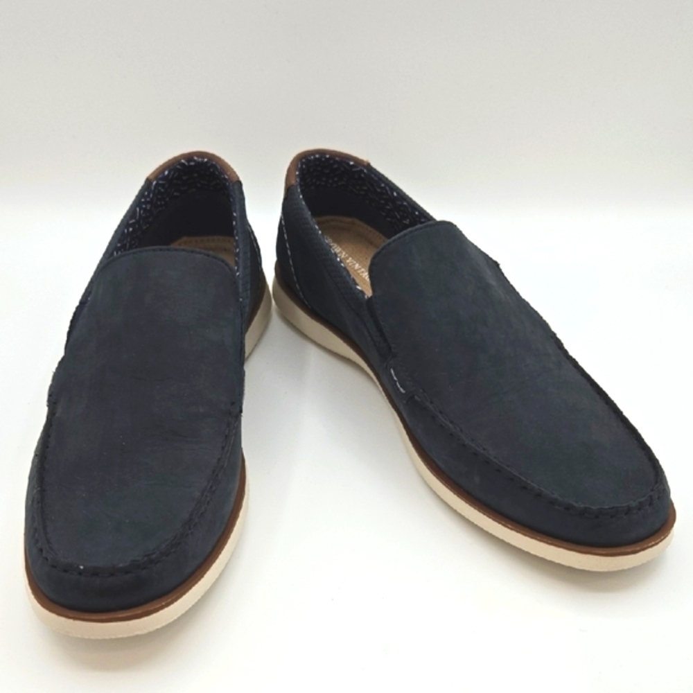 NWOT Crown Vintage Bojan Venetian Leather Nubuck Navy Loafer Size 12